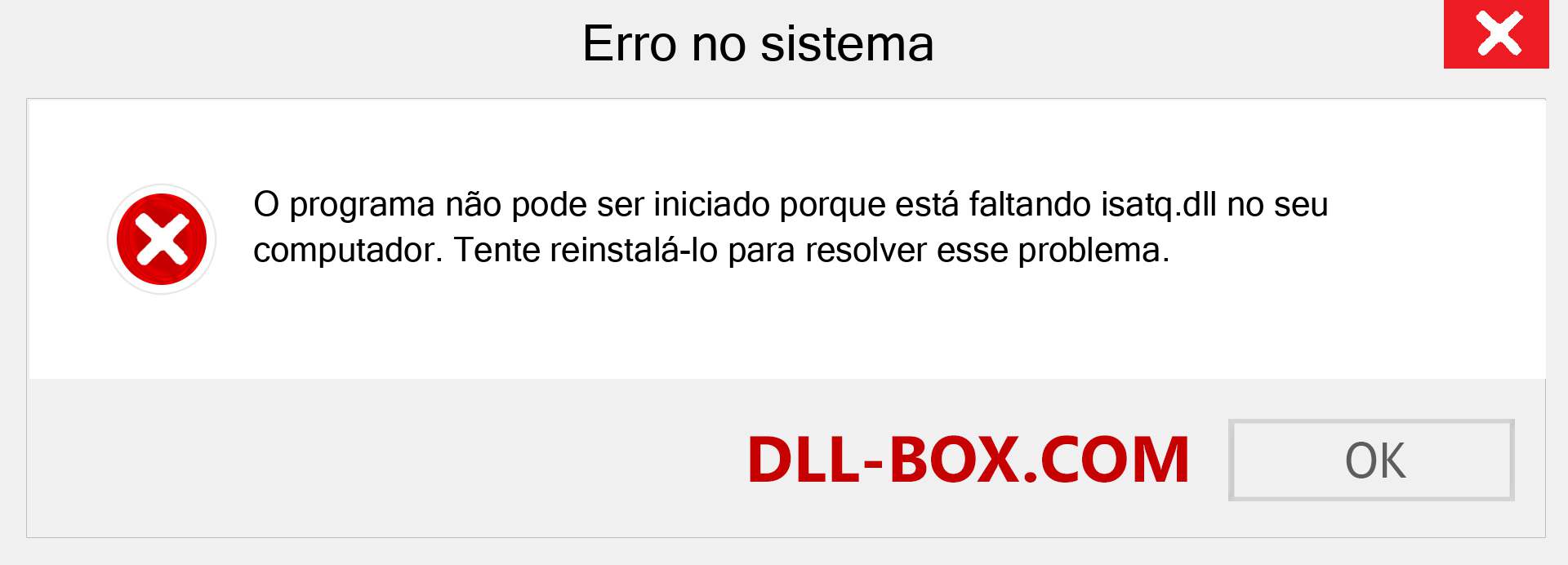 Arquivo isatq.dll ausente ?. Download para Windows 7, 8, 10 - Correção de erro ausente isatq dll no Windows, fotos, imagens